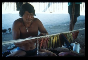 panara called tesaya weaving headdress - sharpened